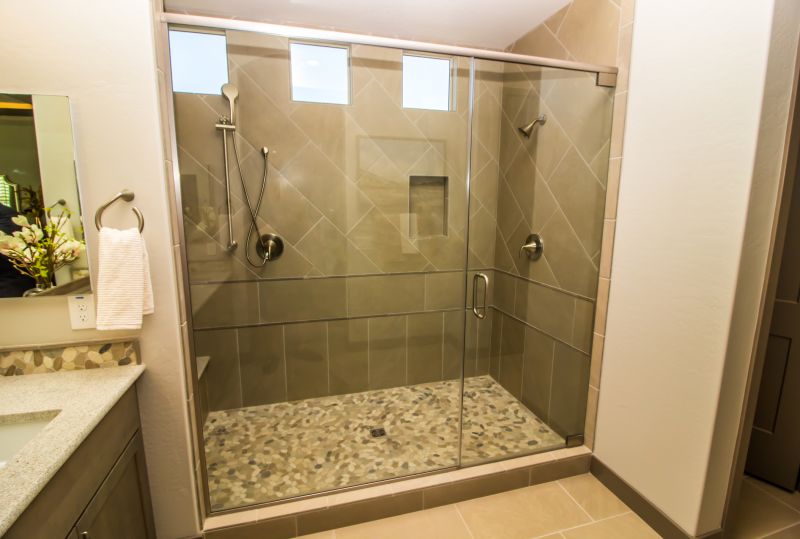 Glass Shower with Frameless Doors